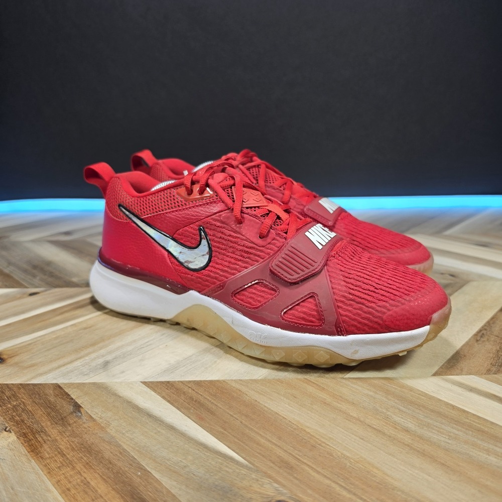 Nike Air Zoom Diamond Elite Men 10.5 DZ0503-600 Red White Baseball Turf Shoes